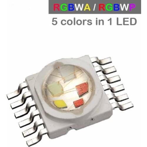 FREE DHL 200pcs/lot 15W RGBWA/RGBWP 5 color in 1 LED Chip Light,RGBW+Amber/RGBW+Purple(UV)