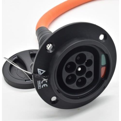 CCS2 Evse Socket Ev Charging Outlet J1772 European Standard 3 Phase 32A Electrical Plug Ce Max Power EU Standard 12 Months 2000V