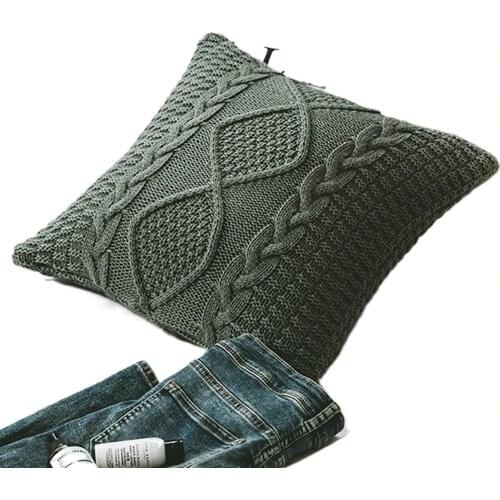 Nordic Knitted Pillow Cover Cushion Cover Pillowcase Home Soft Decor Coreless Pillow Cushion Cover Car Decor Photography Props