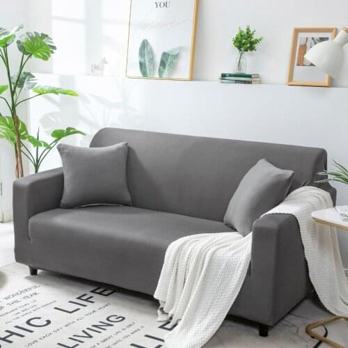 Elastic White Sofa Cover Stretch Tight Wrap All-inclusive Sofa Covers for Living Room Couch Cover Chair Sofa Cover Pillow Case