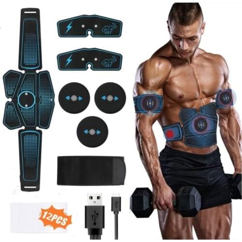 Electric Muscle Stimulator EMS Abdominal Trainer Fitness Smart Body Toner Shaping Patch Slimming Wireless ABS Massager