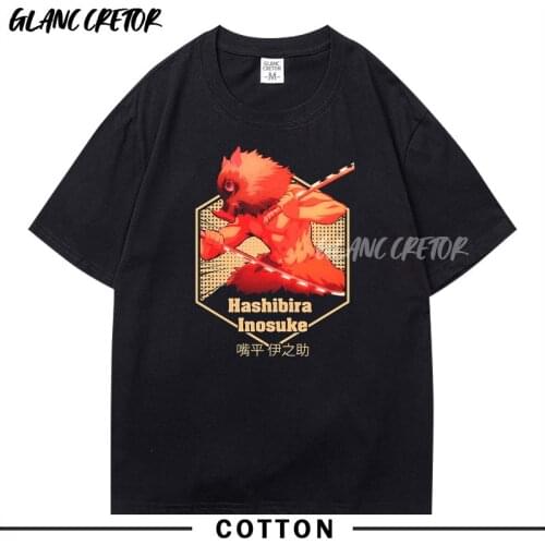 Kimetsu no Yaiba T Shirt Men Japanese Anime Manga Japan Short Sleeve T-shirt Cotton Short Sleeve 90s Vintage Tee Shirt Homme