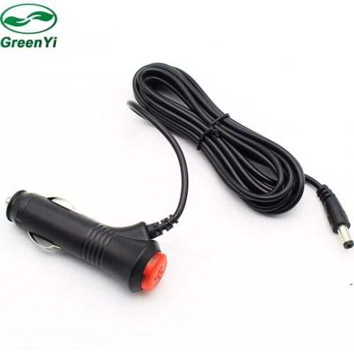 GreenYi 3 Meters 5MM Power Cable Adapter Plug For Car Monitor to Car Cigarette lighter Power Wire Adapter Plug