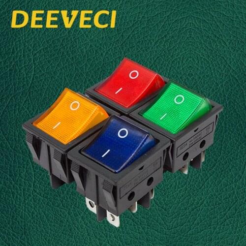 KCD4 red blue 12v 220v 24v defond led toggle switch 4pins latching on off conffee machine light button rocker switch