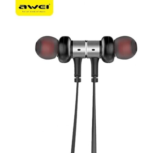 Awei B923BL Magnetic Wireless Bluetooth Earphones Running Music Headset Neckband Sports Earbuds Earphones With Noise Cancelling