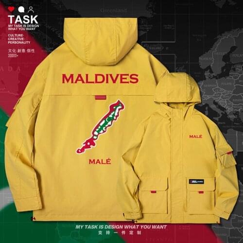 Maldives MDV Maldivian Maldivians MV men jacket hooded map nation flag streetwear printed clothing new jackets clothes autumn