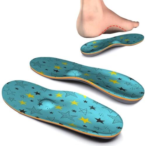 Green Design Soft Orthotic Arch Support Insoles with High Arch Foot Ease Foot Pain EVA Orthopedic Insoles for Men and Women