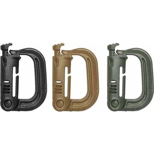 Grimloc Molle Carabiner D Locking Ring Plastic Clip Snap Type Ring Buckle Carabiner Keychain ITW fastener Bag buckle Locking Rin