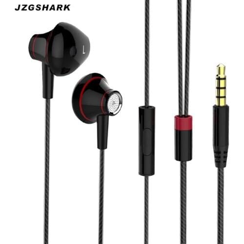 Smartphone Earphone Metal In Ear Noise Cancelling Stereo Phone Earphones with Microphone for PC MP3 Notebook Free Shipping Sale