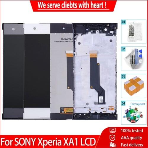 5.0" Orig Quality LCD Display For SONY Xperia XA1 G3112 G3116 G3121 LCD Touch Screen With Frame Replacement For SONY XA1 Display