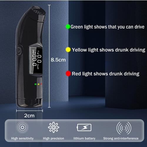 Upgrade Portable Non-Contact Alcohol Tester,Professional-Grade Accuracy,Rechargeable Personal Breathalyzer, Suitable for Drivers