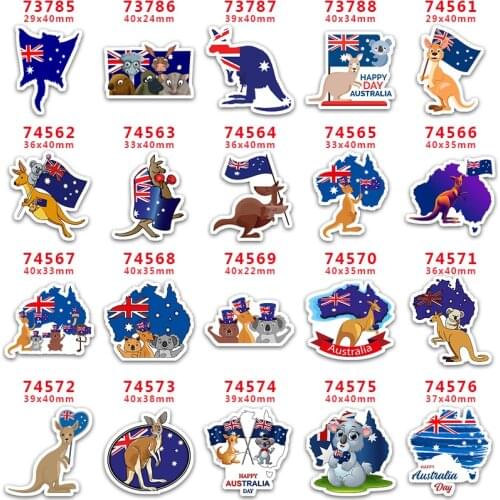 DIY Craft Supplies Sewing Accessories Cartoon Australia Printed Planar Resins Mold 10 Pieces. PR-73785