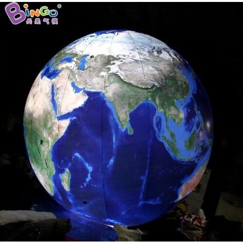 Attractive 2~6 meters diameter inflatable earth with lighting for decoration / inflatable earth balloons toys