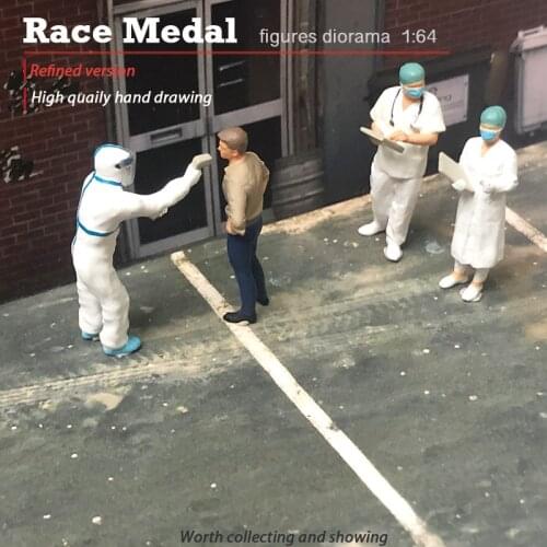 RM RaceMedal 1:64 paired Ambulance scene model figures diorama scale