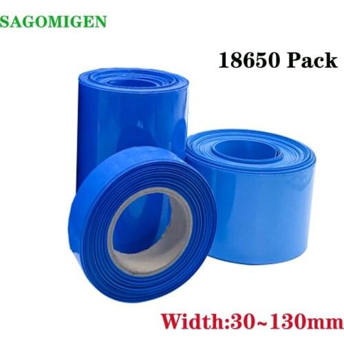 30mm - 130mm PVC Heat Shrink Tube Tubing Li-ion Wrap Cover Skin PVC Shrinkable Film Battery Accessories 18650 Lithium Battery