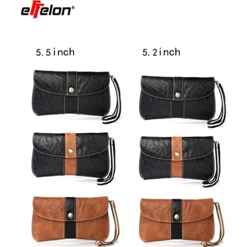 Universal Wallet Pouch Case for Samsung Galaxy S8 /S8 Plus/Note 8 Hand Strap Zipper Card Holder Phone Purse Bag Cover Case