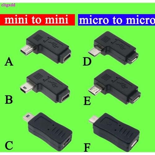 Cltgxdd Universal Mini USB Adapter Mini USB Female to Micro USB Male Connector Adapter Converter Black