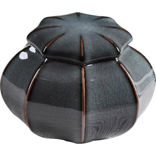 Cremation Urn - Funeral Urn for Pet - Made in Ceramics Hand-Painted- Display Burial Urn at Home or in Niche at Columbarium