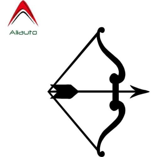 Aliauto Personality Fashion Car Sticker Bow and Arrow Archery Vinyl Waterproof Sunscreen Anti-UV Decal Black/Silver,9cm*12cm