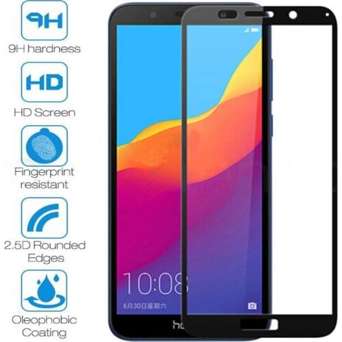 9D Protective Glass For Huawei Honor 7A 7C 7X 7S Full Cover Tempered Glass Honor 8X 8A 8C 8S 9X 9A 9C 9S Play Screen Protector