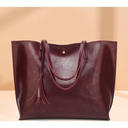 New Oil wax Woman Bag for Ladies Retro PU Leather Bag Female Crossbody Bags Tote Bag Large Massage bag Shoulder bags Handbags