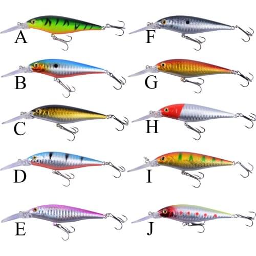10pcs 11cm 10.5 g Fishing Lure in Bait Deep Swim Hard Bait Fish Tackle Floating Minnow Fishing Wobbler Japan Pesca Crankbait