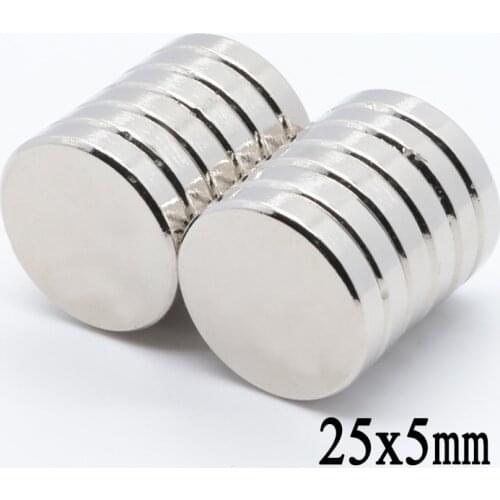 10pcs 25x5 mm 25*5 N35 Neodymium Permanent Super Strong Rare Earth Magnet NEW Art Craft Connection