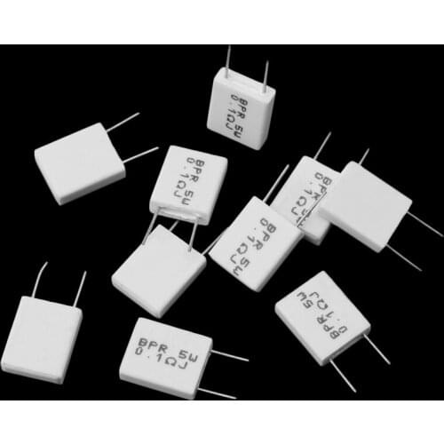 10 pcs 0.1R 5 W 5% Cement Resistor 0.1Ohm Non-Inductive Resistor BPR56