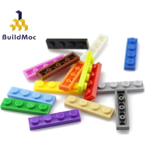 10 PCS Bricks Plate 3710 1x4 Compatible Assembles Particles For Building Blocks Parts DIY Enlighten bricks Educational Tech Toy