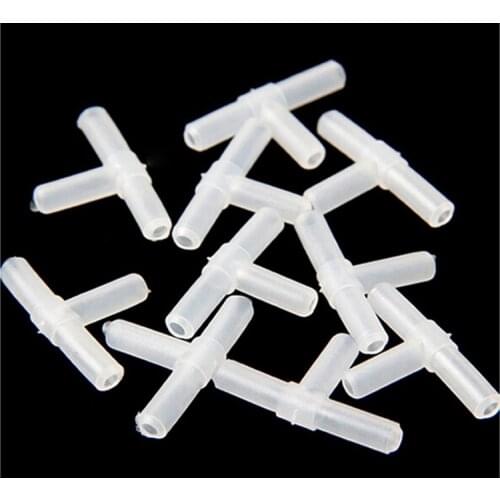 10PCS Plastic Tees "T" 3-Way Aquarium Air Pump Line Tubing Joints Connectors for fish tank acuarios