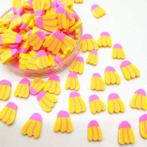 20g/lot 1cm Banana Bunches Fruit Polymer Clay Colorful Plastic Klei Mud Particles