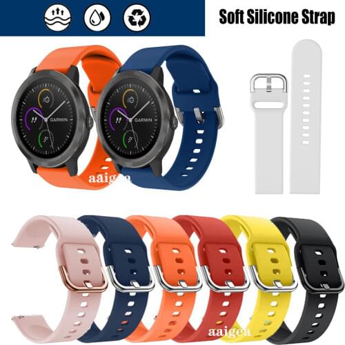 20mm Soft Silicone Band Strap for Garmin Vivoactive 3 Music element for Garmin Venu Sq Band With Fashional Colors