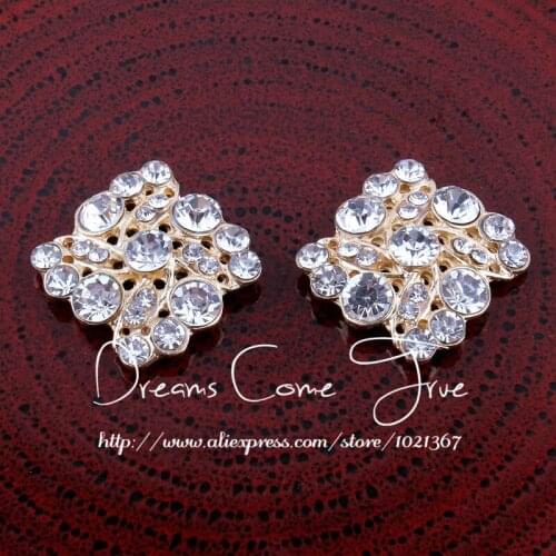 200pcs/lot 20MM 2Color Bling Mini Square Flatback Buttons For Baby Hair Accessories Clear Decorative Rhinestone Button For Craft