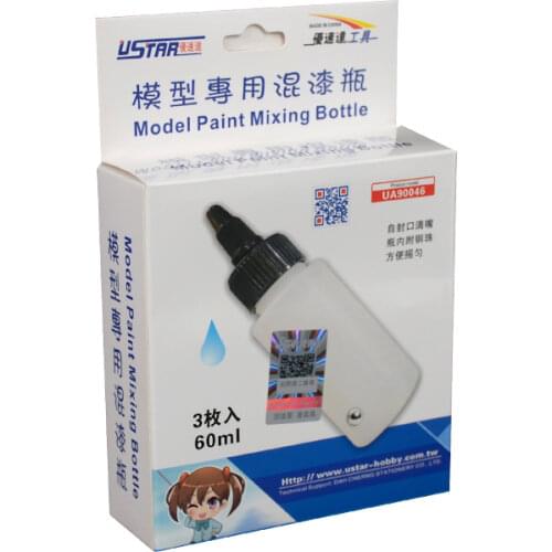 3pcs/set U-STAR UA-90046 60ml Paint Mixing Bottle,Mixed Paint Bottle