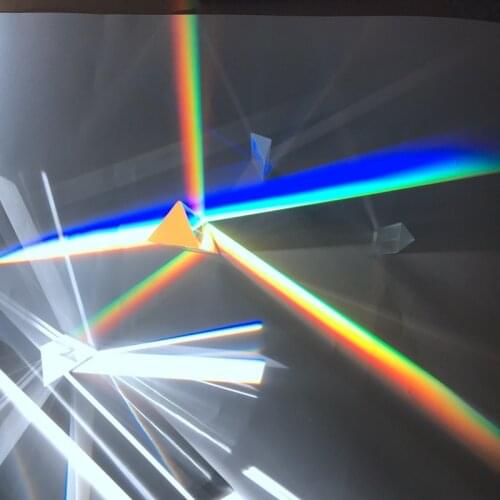 30*30*100mm Dispersion Photo Projects for Childrens Popular Physics Light in Rainbow Optical Glass Experiments