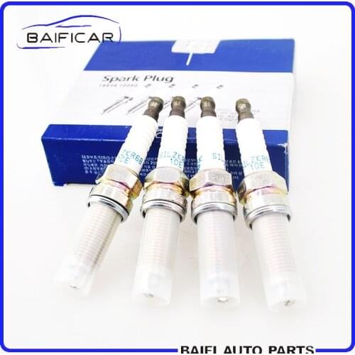 Baificar Brand New Genuine 4 PCS Spark Plug 18846-10060 SILZKR6B-10E 1885510060 For Hyundai i30 i40 Veloster Kia Soul Cee'd