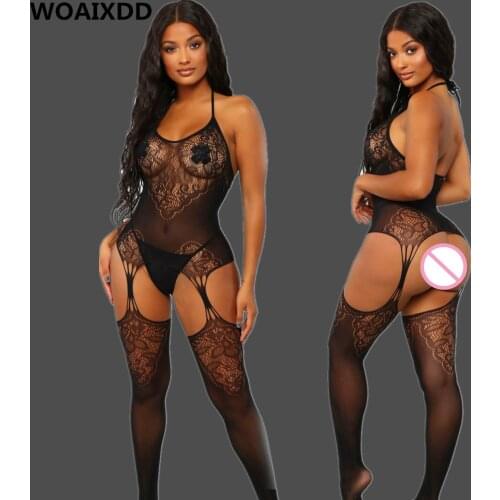 Bodystocking Women Sex Open Crotch Underwear Bodysuit Crotchless Fetish Porno Sexi Ladies Bodystockings Teddy Lingerie Erotic