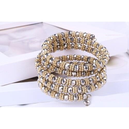 Fashion New Irregular Metal Bracelet For Woman Exaggerated Multilayer Stretch High Elastic Bracelet Jewelry