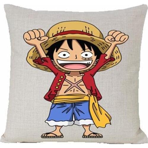 One Piece pillow cover, cute Japanese creative cartoon Animation One Piece throw pillow cover wholesale