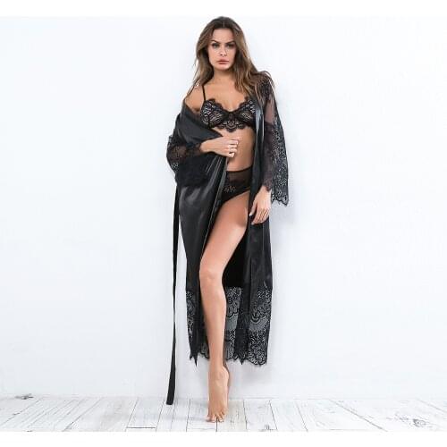 Women Sexy Imitation Ice Silk Sleepwear Ladies Sleepwear Hot Sale Half Sleeve Nightgowns Sleepwear Nightdresses