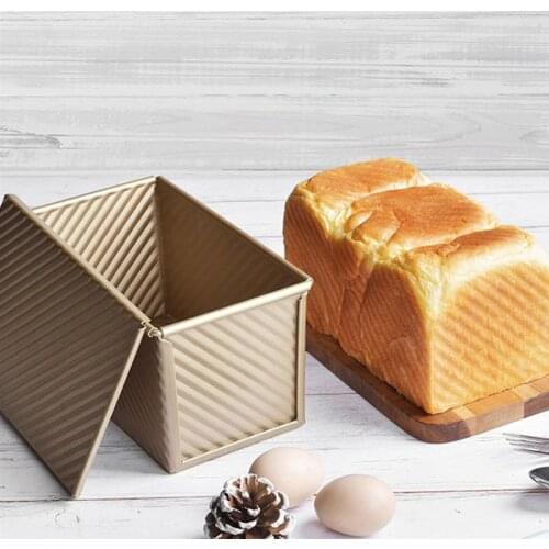 Bakeware Loaf Pan 1Pc 450g Toast Box With Cover Non Stick Bread Toast Mold Baking Roast Brownie Cake Toast Bread Mold