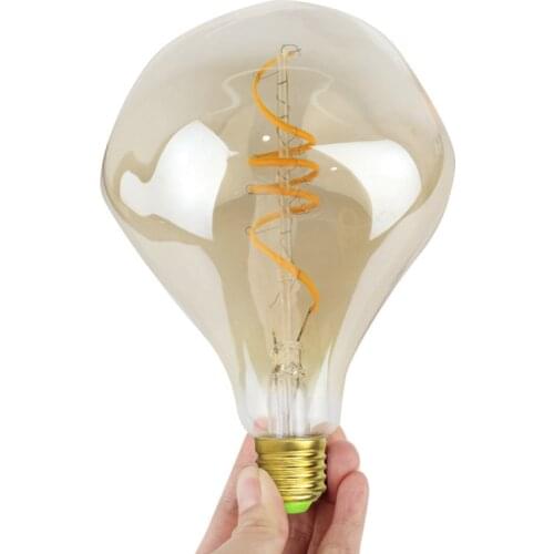 G125 Small Skull Head Shaped Bulb Edison Bulb LED Retro Lamp Personality Alien Bulb 220V 4W E27 Filament Bulb Home Decoration