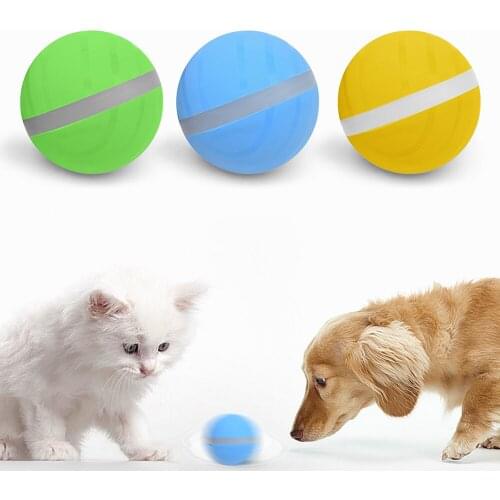 Pet toy jumping ball USB electric pet ball LED rolling flash ball funny toy Smart Interactive Pet Toy Ball