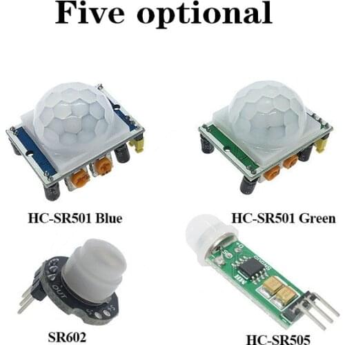 HC-SR501 HC-SR505 MH-SR602 Adjust IR Pyroelectric Infrared Mini PIR Human Sensor Detector Module Bracket for Arduino