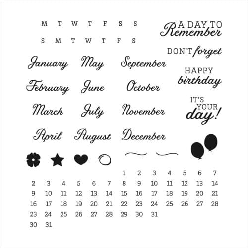 Calendar French Stamps for DIY Scrapbooking Card Stencil Paper Craft Handmade Album Handbook Decoration New Stamps and Dies 2021