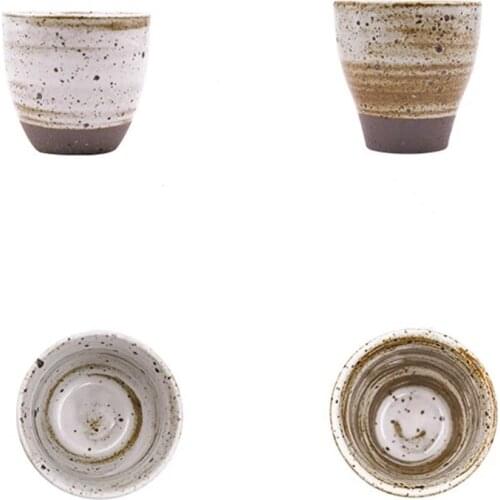 Restaurant Ceramics Water Mug Vintage Coarse Pottery Tea Cup Big Volume 150ml Japanese Style Drinkware Milk Teaware Coffee Mug