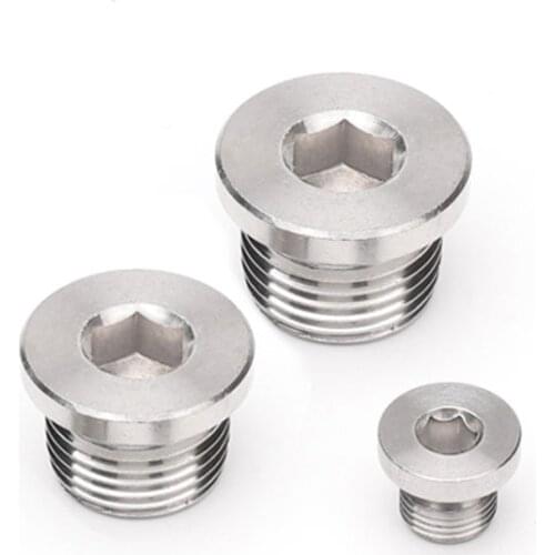 M8 10 12 14 16 18 20 22 24 27 30 33 Metric Male 304 Stainlss Steel Countersunk End Plug Solid With Flange Hex Socket
