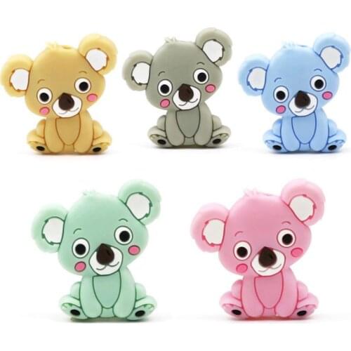 Licone Bead Animal Cute Teether Teething Safe Baby Care DIY Jewelry Necklace Toy