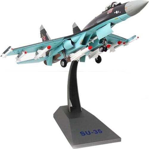 SU35 Strike Fighter Simulation Model 44cm Length 1:48 Scale for Ornaments Collection or Airshow