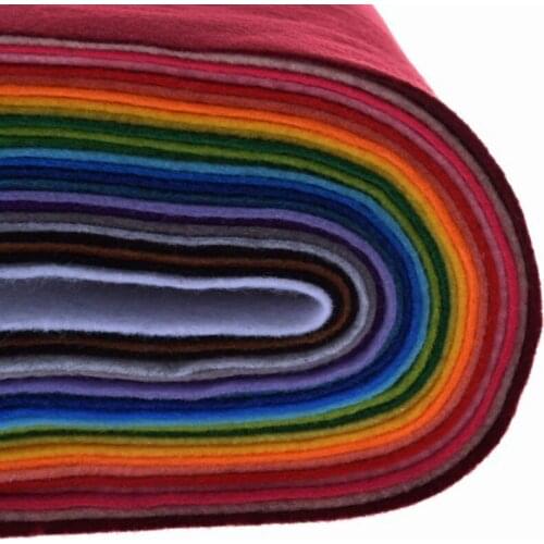 Nanchuang 24Pcs/Lot 1mm Non Woven Felt Fabric Polyester Soft Felt For Home Decoration Pattern Bundle Sewing Dolls Crafts 30x30cm